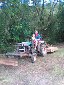 Henry on tractor